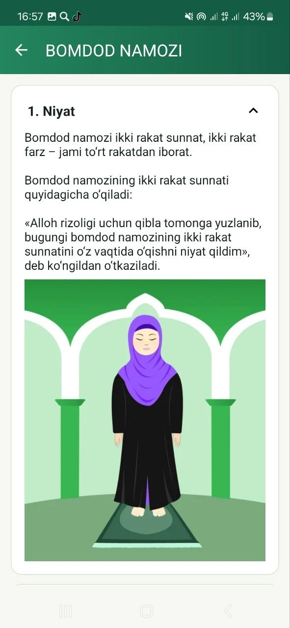 Namoz o‘qishni o‘rganish screenshot